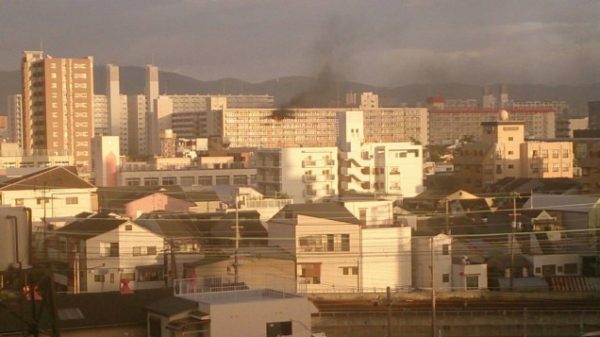 グリーンハイツ関目で大火事でした。